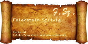 Feierstein Szilvia névjegykártya